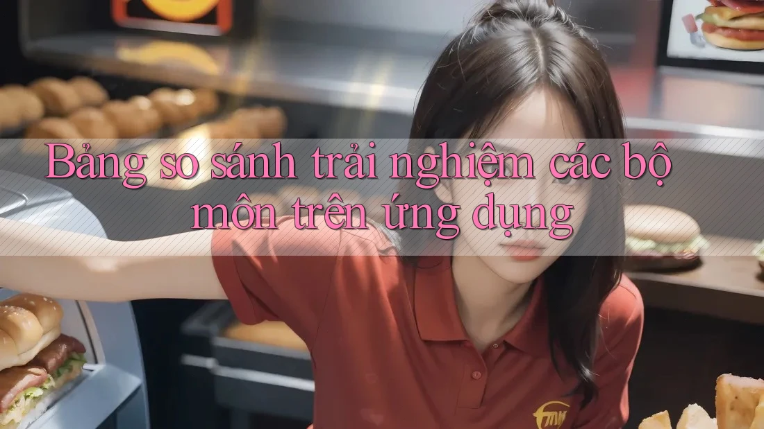 Bảng so sánh trải nghiệm các bộ môn trên ứng dụng Bảng so sánh trải nghiệm các bộ môn trên ứng dụng