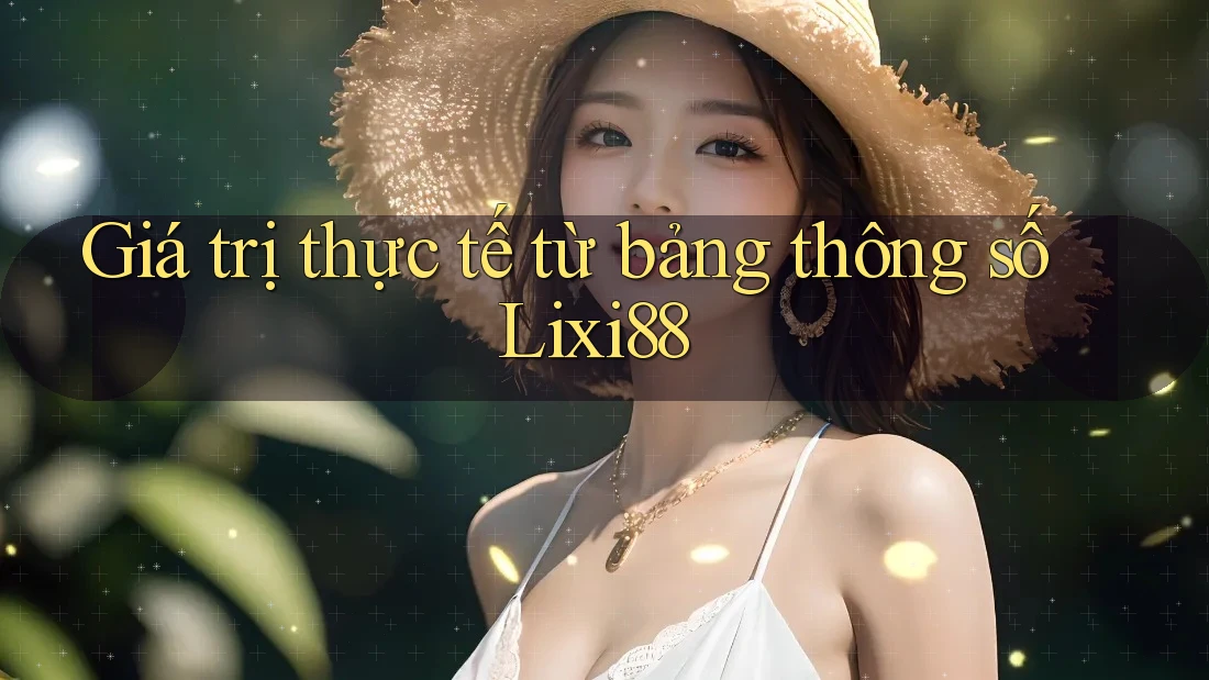 Giá trị thực tế từ bảng thông số Lixi88 Giá trị thực tế từ bảng thông số Lixi88