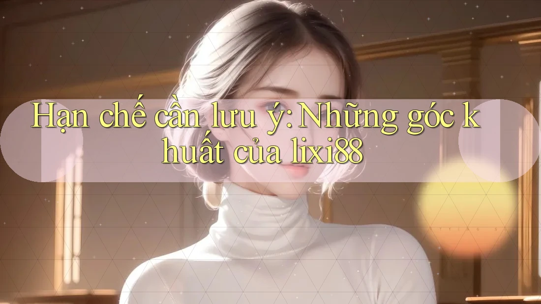 Hạn chế cần lưu ý: Những góc khuất của lixi88 Hạn chế cần lưu ý: Những góc khuất của lixi88