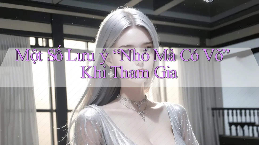 Một Số Lưu ý “Nhỏ Mà Có Võ” Khi Tham Gia