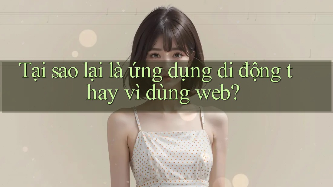 Tại sao lại là ứng dụng di động thay vì dùng web?