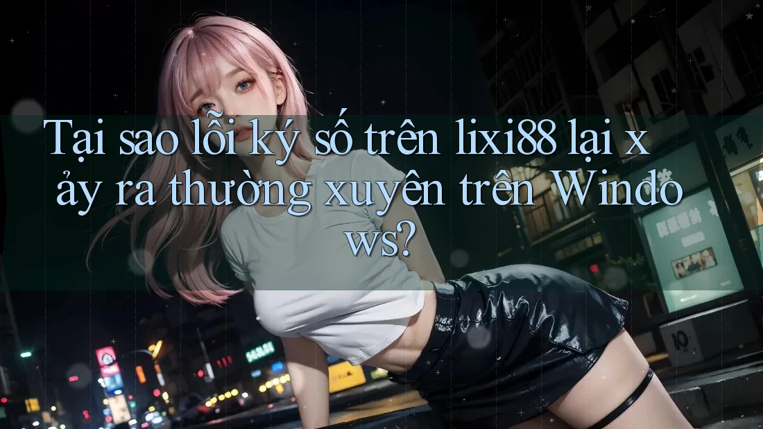 Tại sao lỗi ký số trên lixi88 lại xảy ra thường xuyên trên Windows? Tại sao lỗi ký số trên lixi88 lại xảy ra thường xuyên trên Windows?